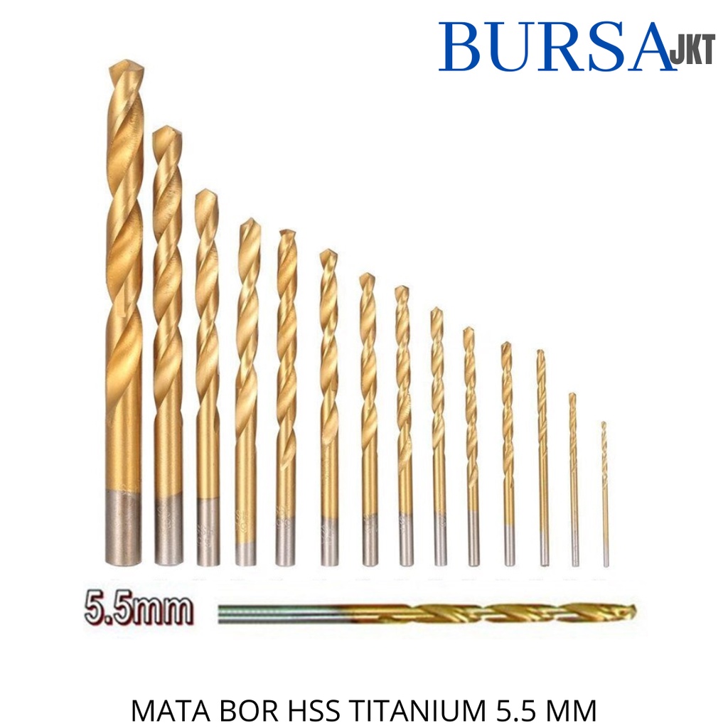 MATA BOR HSS GOLD TITANIUM COATED DRILL BIT 4241 5.5 MM