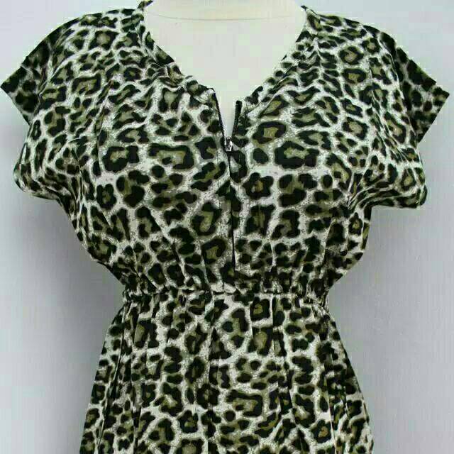 Daster manohara macan leopard busui resleting