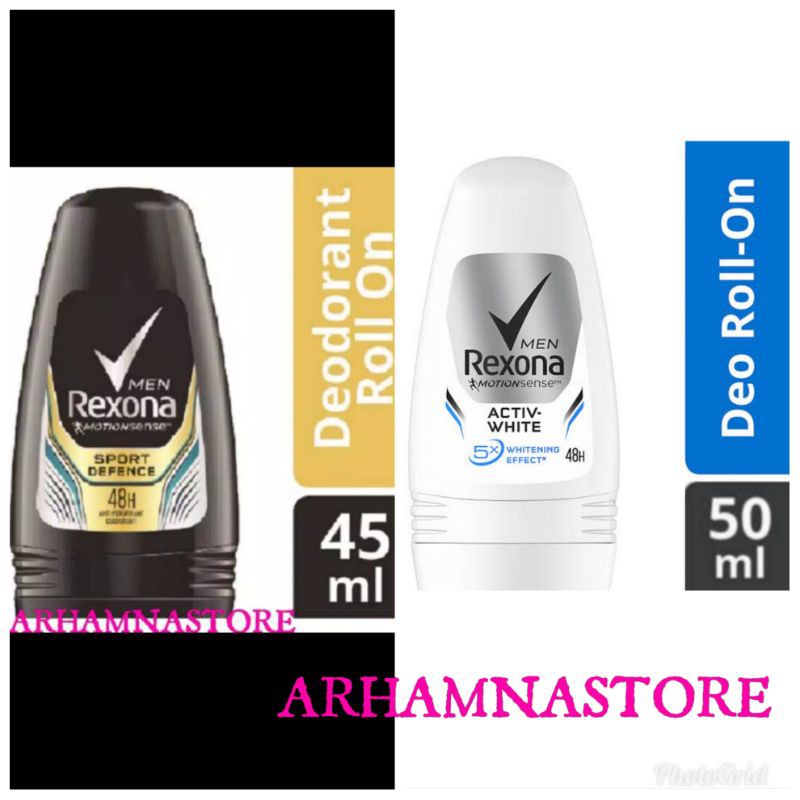 REXONA Deodorant Men Roll On Sport Defence/Active White/Ice Cool 45ml