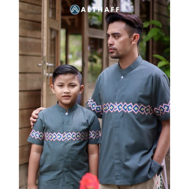 Koko Couple bordir Althaff / Koko Alharamain couple / koko ayah anak