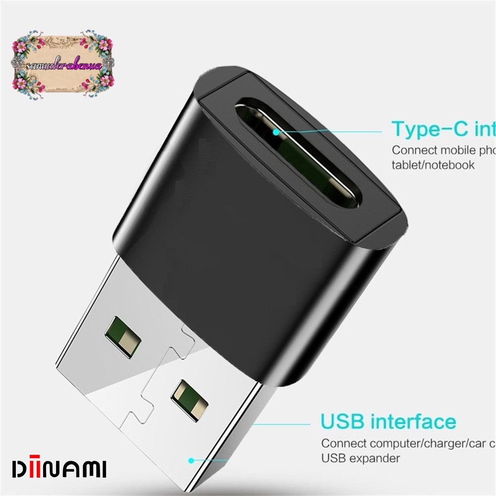 DM-G02 DIINAMI sambungan tipe c ke usb OTG USB Type C Female to USB A Male Adapter Converter Connector SB4196