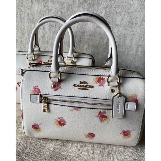 Tas Coach Rowan Satchel Pop Floral Chalk Multi White / Rowan Flower with longstrap