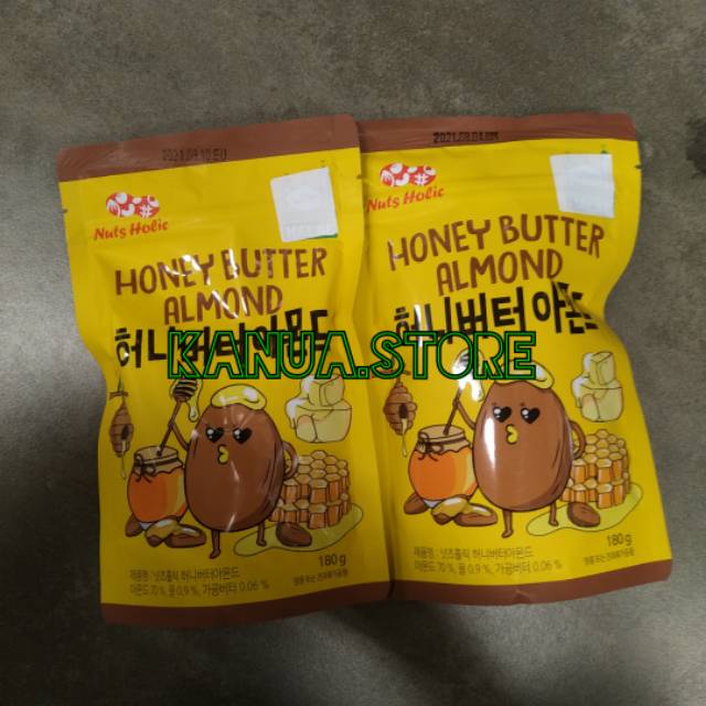 

Nuts holic honey butter almond 180gr impor kacang almond