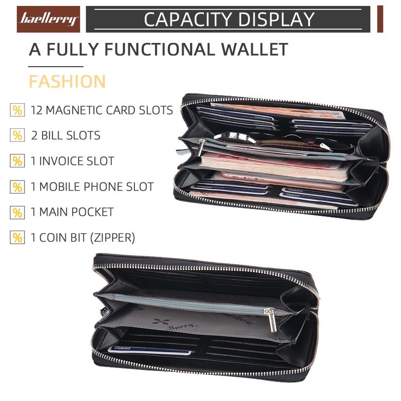 ORIGINAL BAELLERRY 2351 HANDBAG DOMPET TANGAN PRIA WANITA MUAT HP BESAR