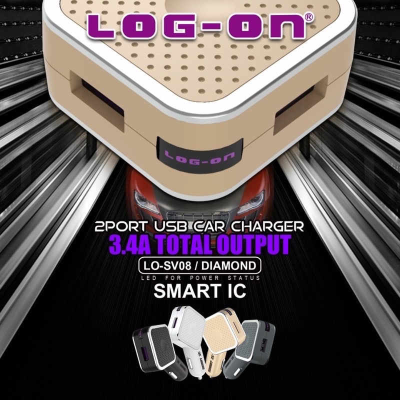 GROSIR CAR CHARGER LOGON SMART IC LO SC08 2 USB