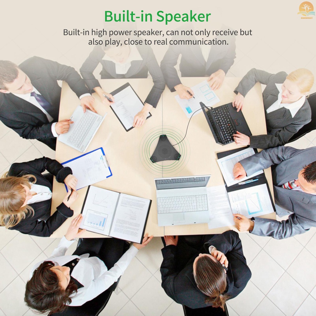 USB Speakerphone Conference Microphone Omnidirectional Computer Mic 360° Voice Pickup with Mute Key for Skype/Video Conference/Online Course/Live Streaming/Gaming/Daily Chatting