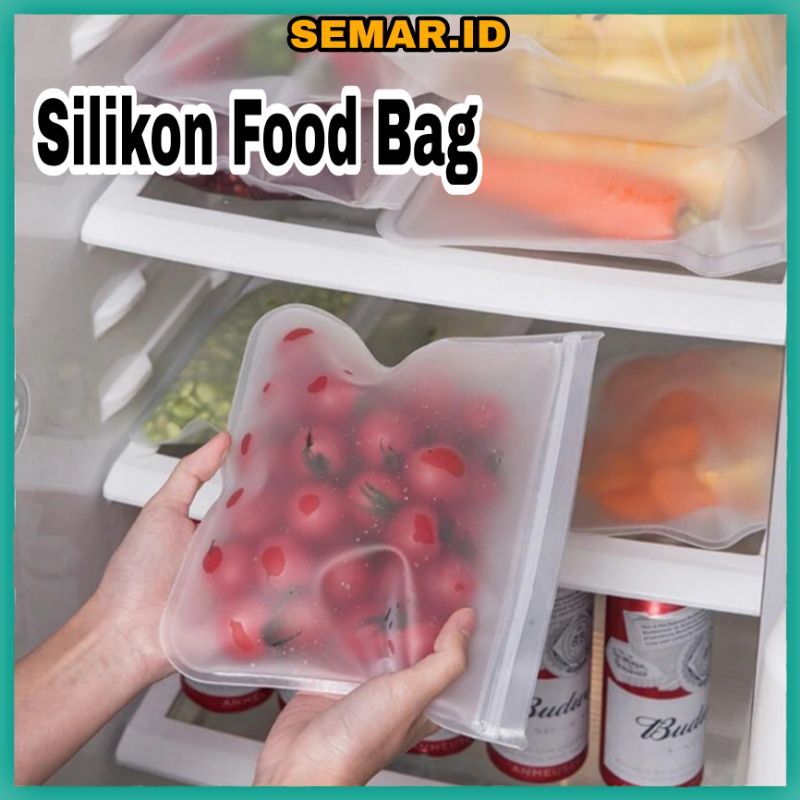 Kantong Plastik Tempat Makanan Silicone Food Bag Ziplock Transparent