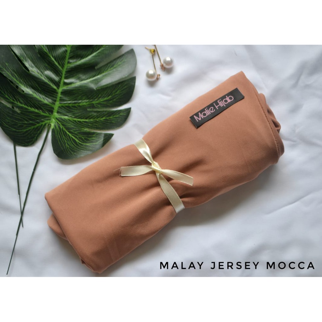 READY - Hijab Bergo Malay Jersey Premium Malie Instan Murah / Khimar Jihan (MJ)-Mocca