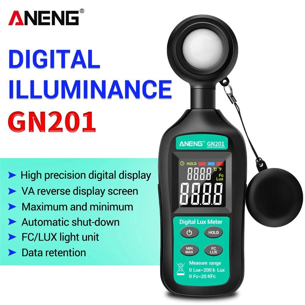 Top Digital Light Meter Handheld True RMS 200K Photometer