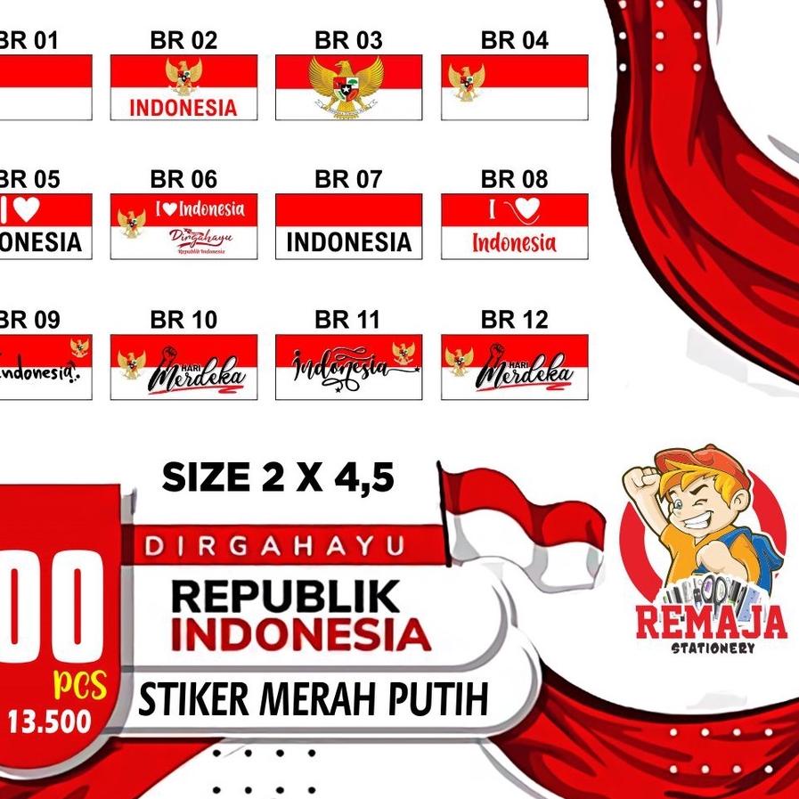 

(TERBARU)/Bisa COD/Bisa COD/「Terbaik」/【5.5 SALE】 Stiker / sticker pipi Merah Putih isi 100pcs / Tempelan pipi murah ♖