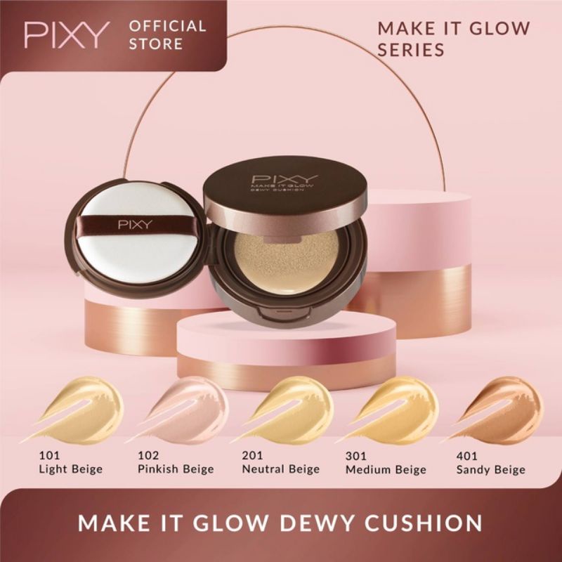 PIXY Make It Glow Dewy Cushion SPF23 & PA++ / Pixy Bedak Basah Cushion