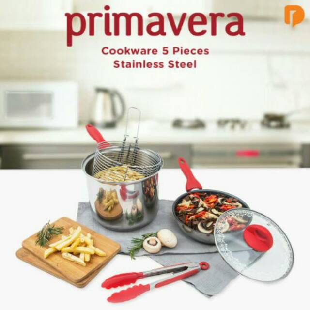 Primavera Cookware 5 Pieces Stainless Steel