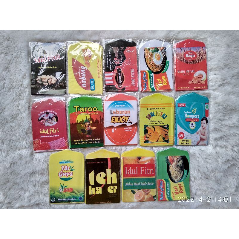 

amplop lebaran motif snack