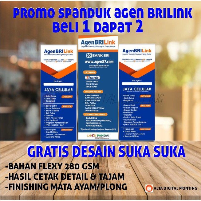 BANNER AGEN BRI BELI 1 DAPAT 2 | BANNER BRILINK | Brilink