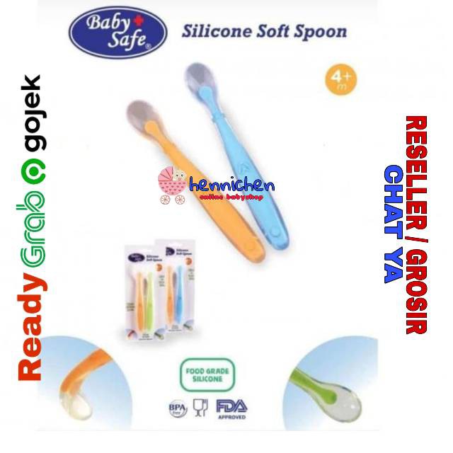 Baby Safe SC009 Silicone Spoon 1 Set isi 2 SENDOK SILIKON SILICONE