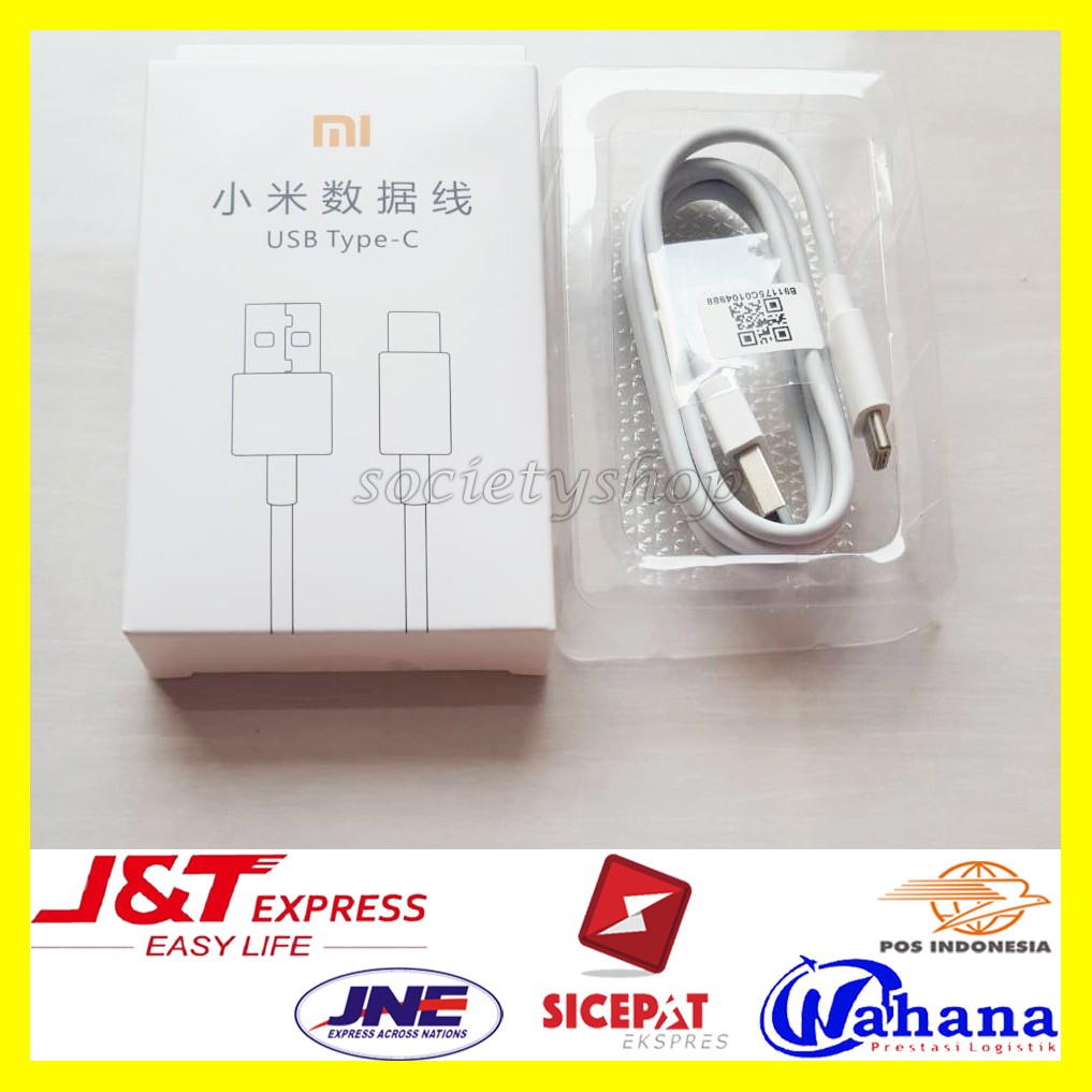 Kabel Data Xiaomi Mi6 Type C Putih - Cable Charger Tipe Hp Mi4C Mi 5 Mi Mix 2 Note 3 A1 Casan Xiomi