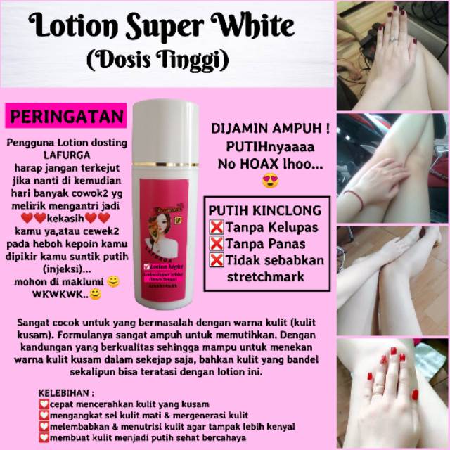 Lotion Dosis Tinggi Hb Dosting Lotion Pemutih Ampuh Super White Lotion Malam Dosis Tinggi Shopee Indonesia