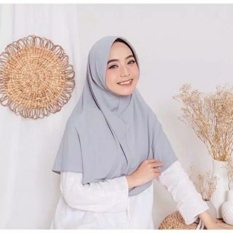 BERGO OVAL POLOS JERSY PREMIUM/ KERUDUNG PET INSTAN (SIZE L)