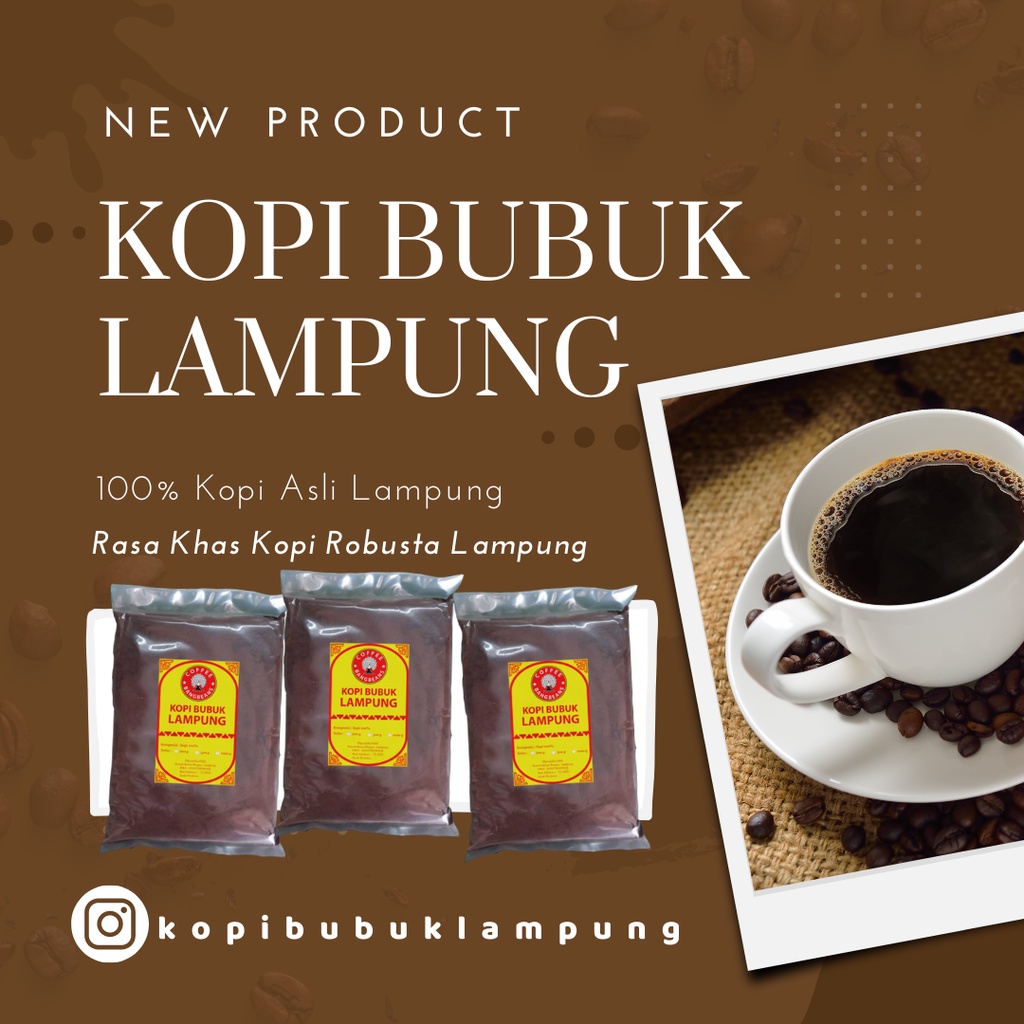 

KOPI LAMPUNG ASLI / KOPI LAMPUNG ROBUSTA / KOPI ASLI BUBUK 200 GRAM