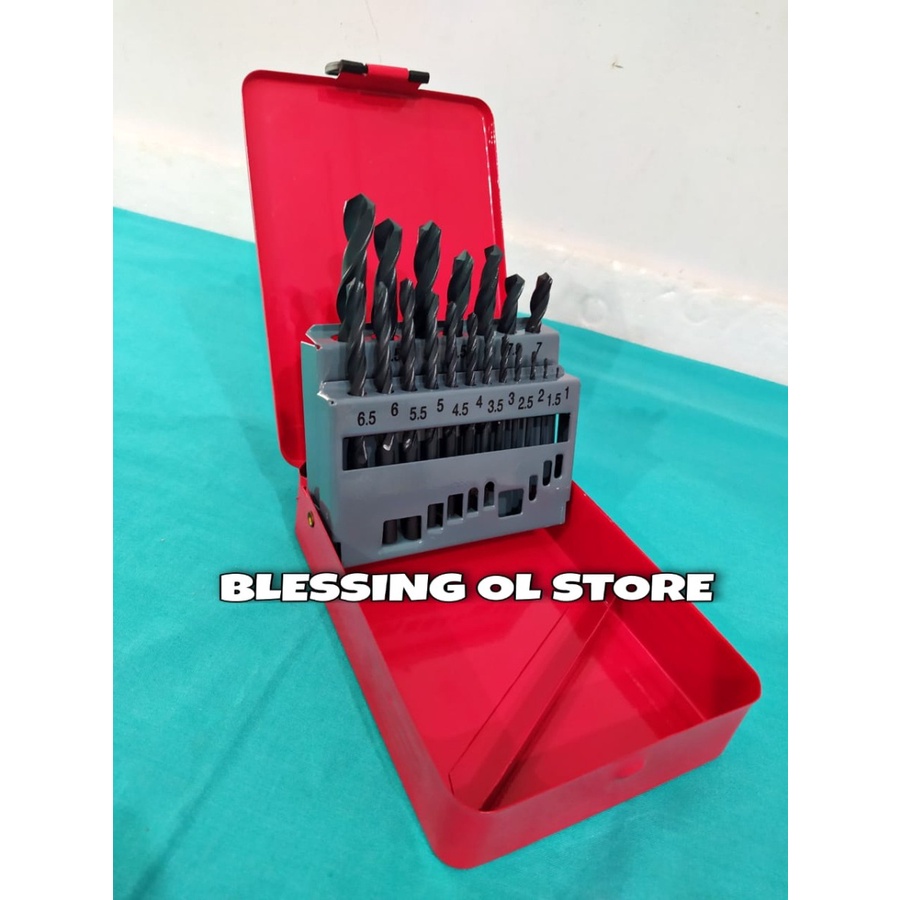 MATA BOR BESI SET 19 PCS/TWIST DRILL BITS/ MATA BOR /MATA BOR BESI SET