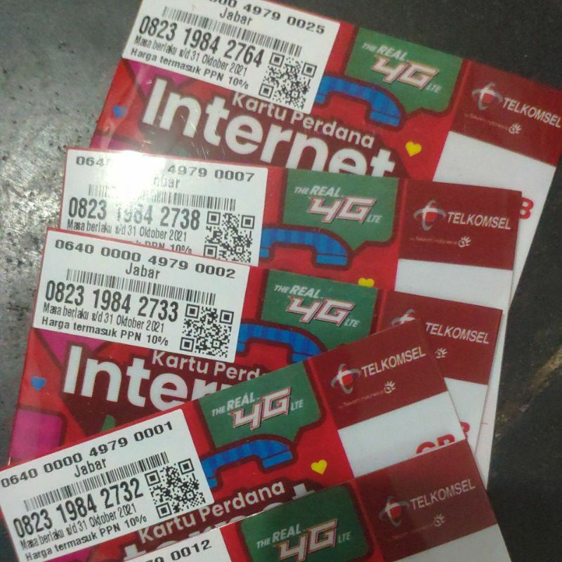 Kartu perdana telkomsel simpati red 4g lte 0k segel exp  2022 murah meriah acak belakang-As 0k segel Oktober
