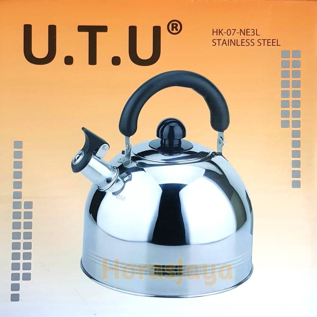 UTU Teko Air Ceret Siul 3 Liter Stainless Steel HK07NE3L