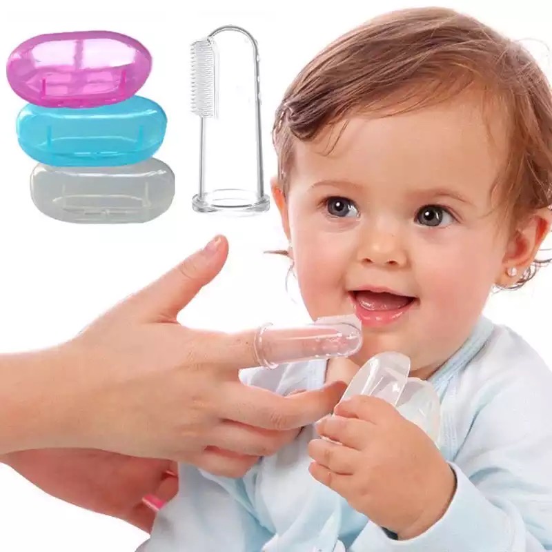 [M7] SIKAT GIGI JARI BAYI / FINGER TOOTH BRUSH / SIKAT GIGI BAYI SILIKON PACKING OPP