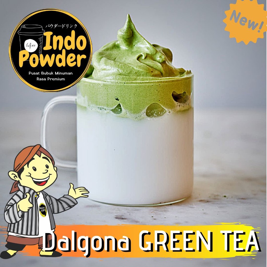 Bubuk DALGONA GREEN TEA  1kg - Bubuk DALGONA GREEN TEA anti gagal 1Kg - DALGONA GREEN TEA Powder 1Kg