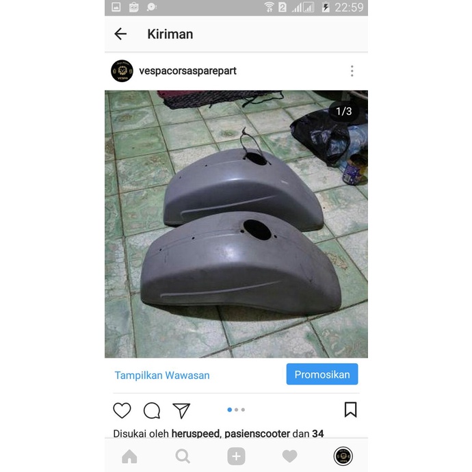 Spakbor Depan Vespa Super Original Nos