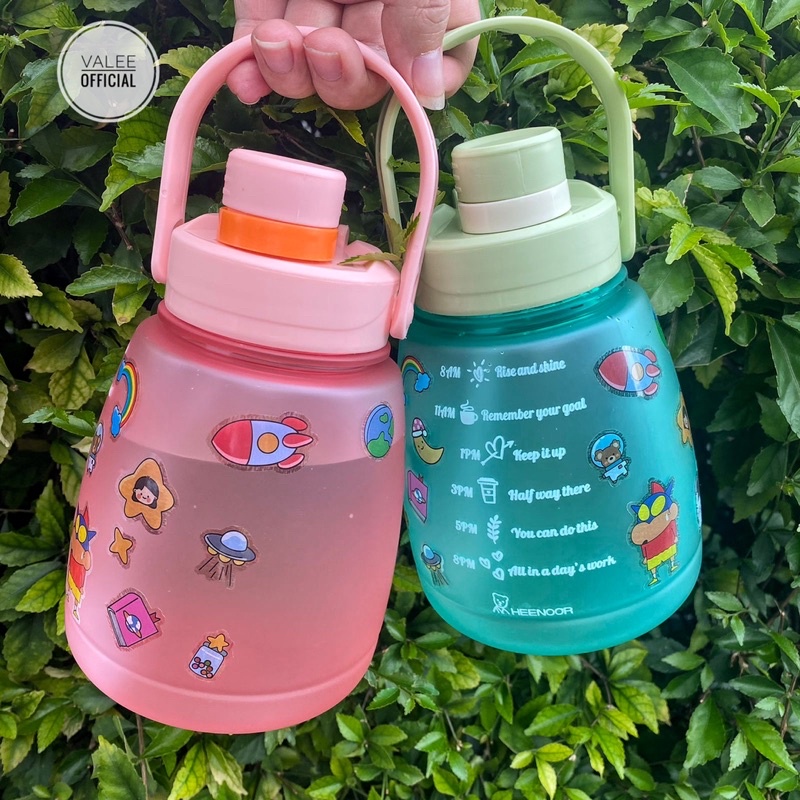 BOTOL MINUM ANAK 1300 ML BOTOL GEMOY BENING 1,3 LITER BOTOL MINUM VIRAL MOTIVASI 1,3 LITER  FREE STIKER LUCU