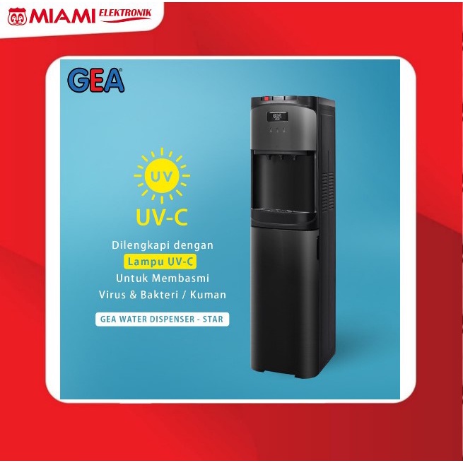 Dispenser GEA Star dengan UV Lamp / Dispenser GEA Galon Bawah
