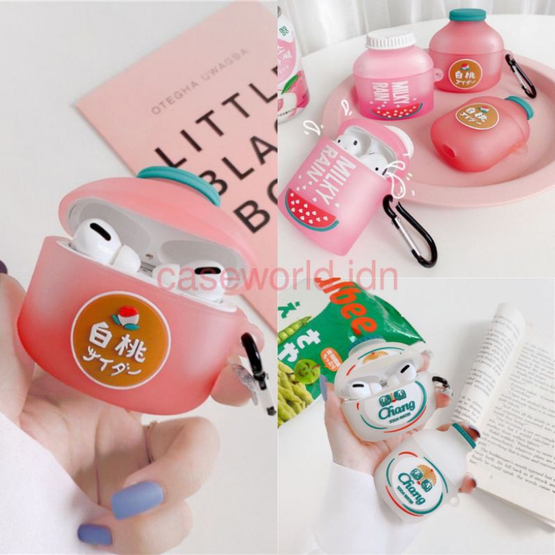 Airpods Case / Casing Airpods botol minuman kemasan kaleng unik Jepang / thailand / korea Terkenal