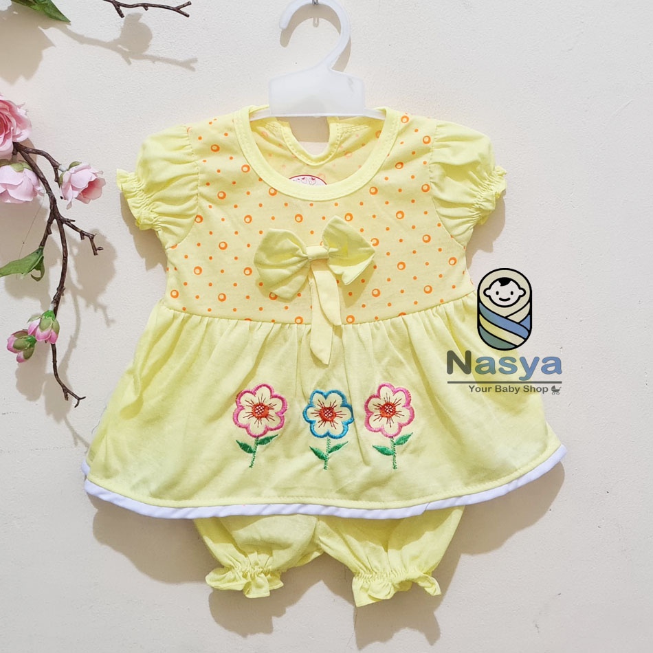 [N-001] Baju setelan bayi perempuan (0-6 bulan) motif buah lucu dan murah