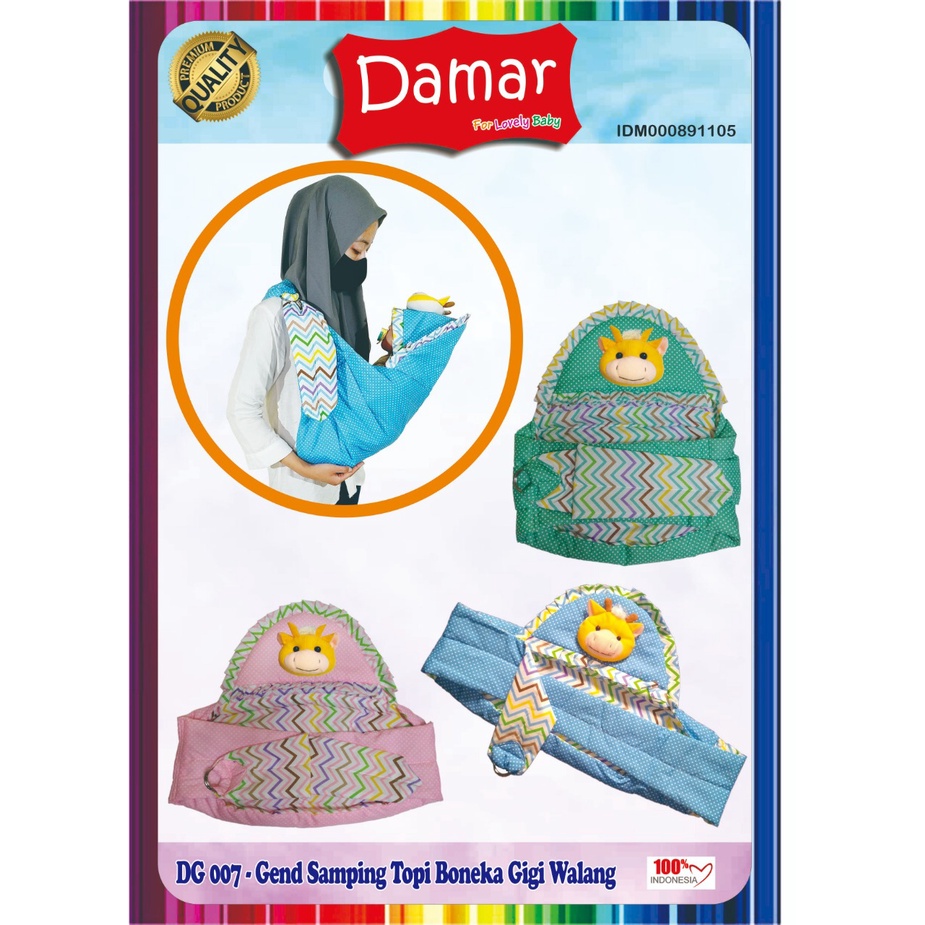 Gendongan bayi Damar Instan Samping Topi / Gendongan Samping Topi Boneka Gigi Walang - DG007