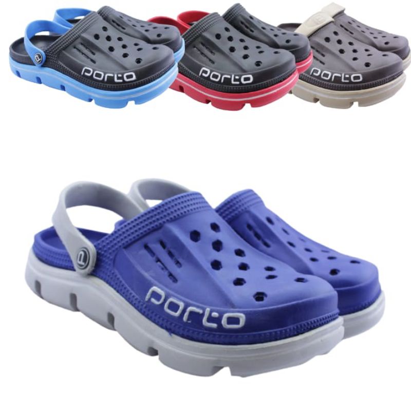 Porto - Sandal Pria Selop Karet Ringan Berkualitas Original Sendal Karet Pria
