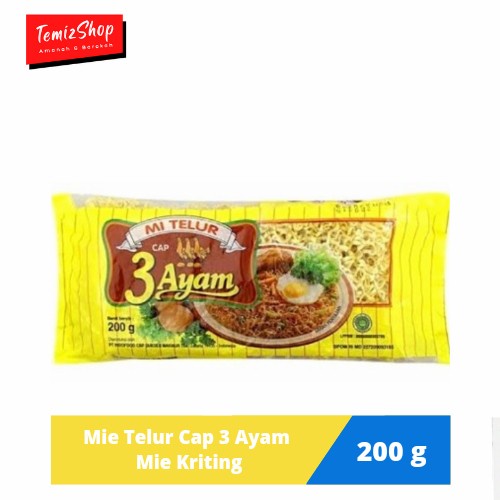 

Mie Telur Cap 3 Ayam 200 g