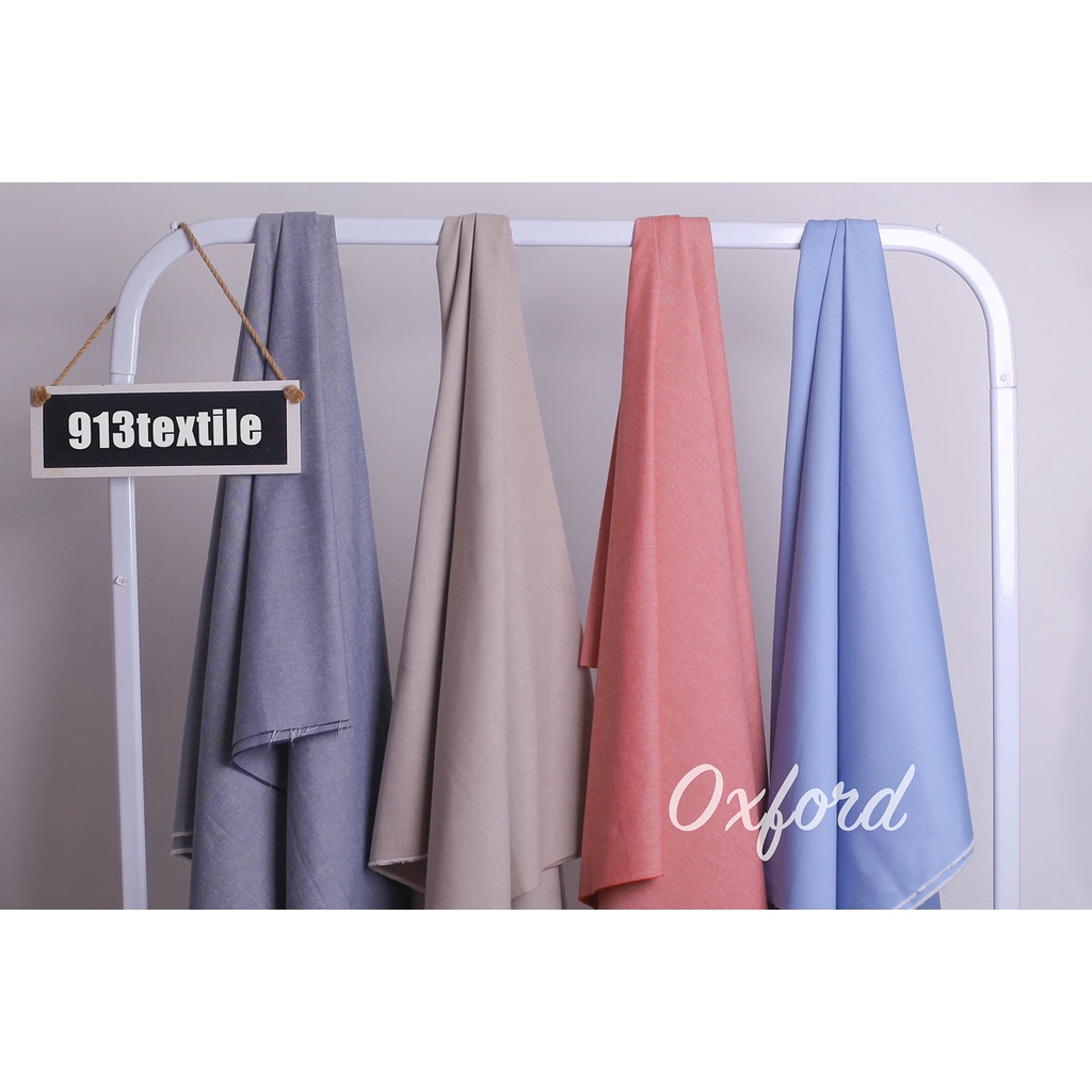 Kain Katun Oxford Polos Premium