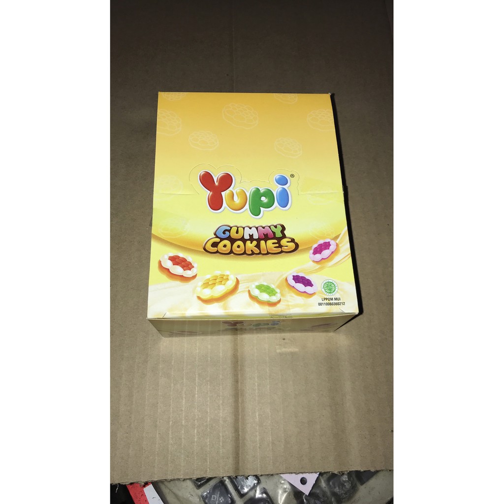 

Yupi Gummy Cookies 1 Pak Box Dus 24 Pcs Permen Jelly Murah Manis