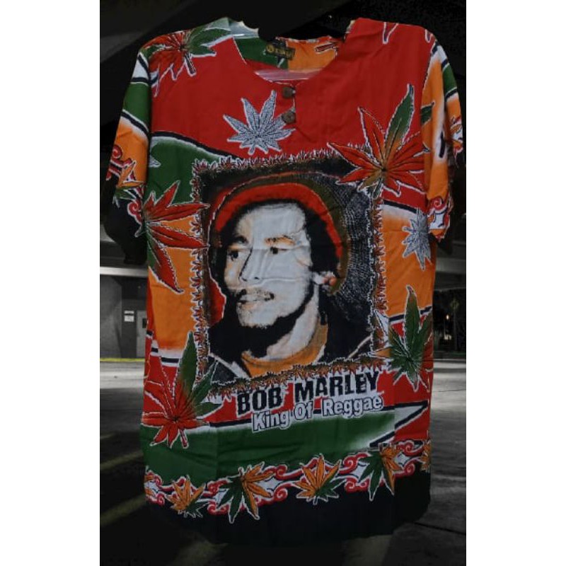 NEW UPDATE Baju Bali Bob Marley Corak Warna Random