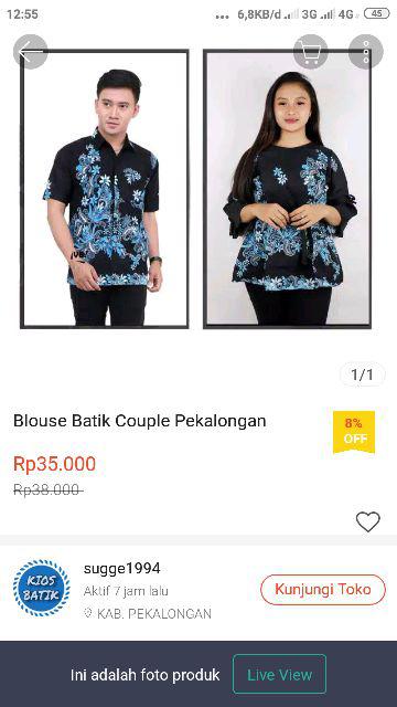 Blouse Batik Couple Pekalongan