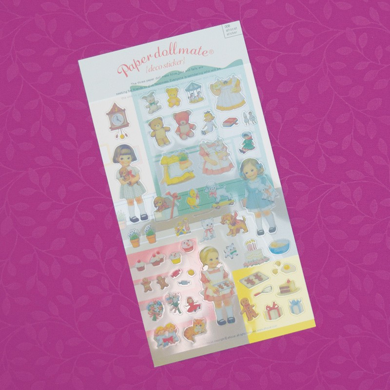 

Paper Doll Mate Baking Diary Deco Stickers (Stiker Dekorasi)