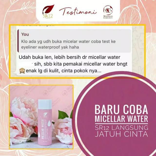 MICELLAR WATER SR12 / PEMBERSIH MAKE UP