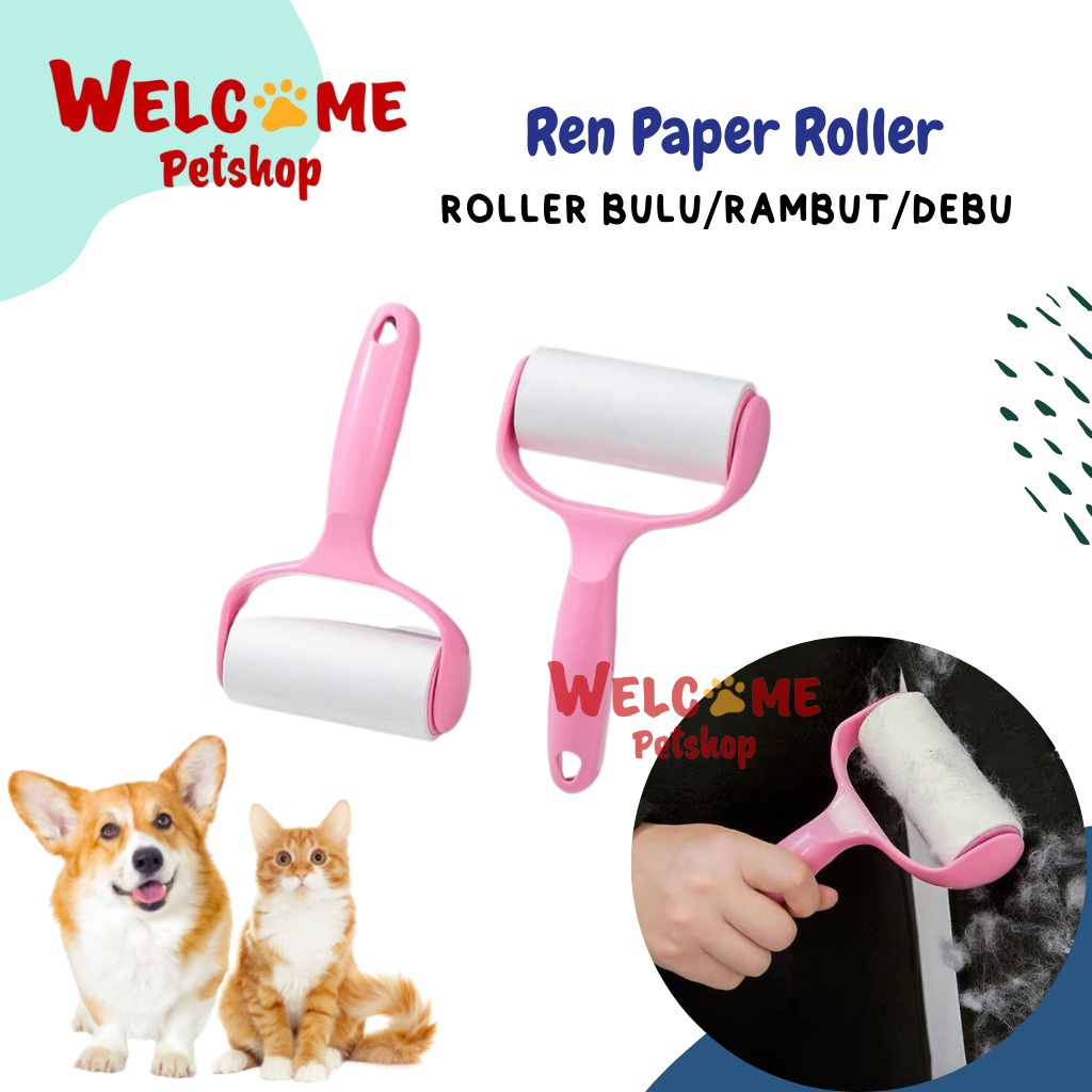 Ren Paper Roller Pengangkat Bulu Debu Kertas Anjing Kucing Kelinci