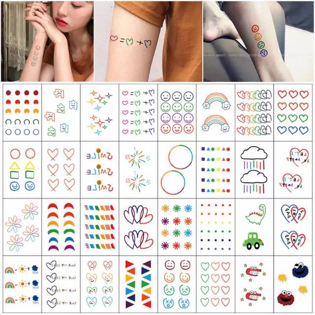 (COD) C31-48 Temporary Tattoo Motif Colorful Tattoo Tato Sementara Tato Temporer Murah
