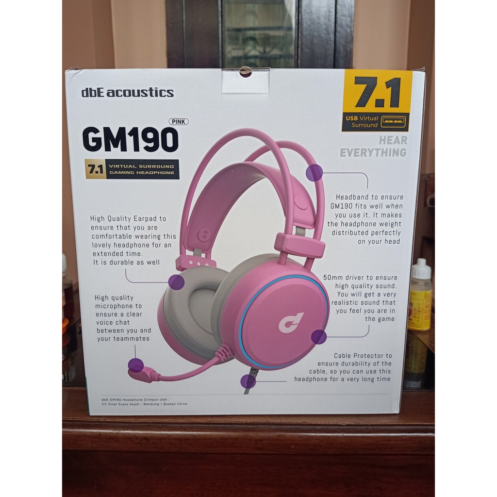 Headset Gaming dbE GM 190 Pink Edition