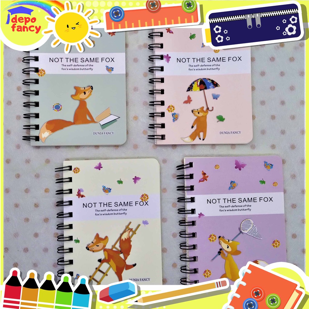 

BUKU MINI / NOTE / NOTE SPIRAL / MEMO / MEMO SPIRAL UKURAN A6 / BUKU HARIAN / BINDER DF-1001 NOT THE SAME FOX Tidak ada penilaian
