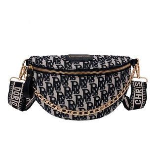 Dior Fashion tas pinggang all-match wanita trendi tas messenger satu bahu