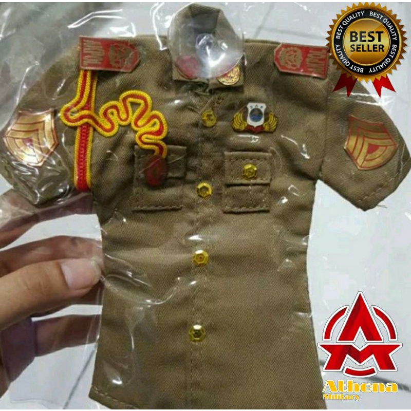 Gantungan baju unyil akpol coklat | Tempelan baju akpol warna warni | tempelan kaca baju unyil