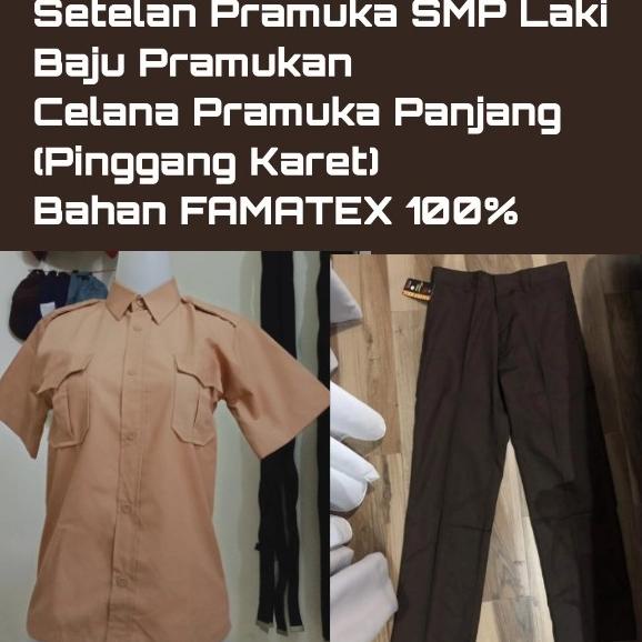 setelan Pramuka Laki SMP baju Pendek celana panjang