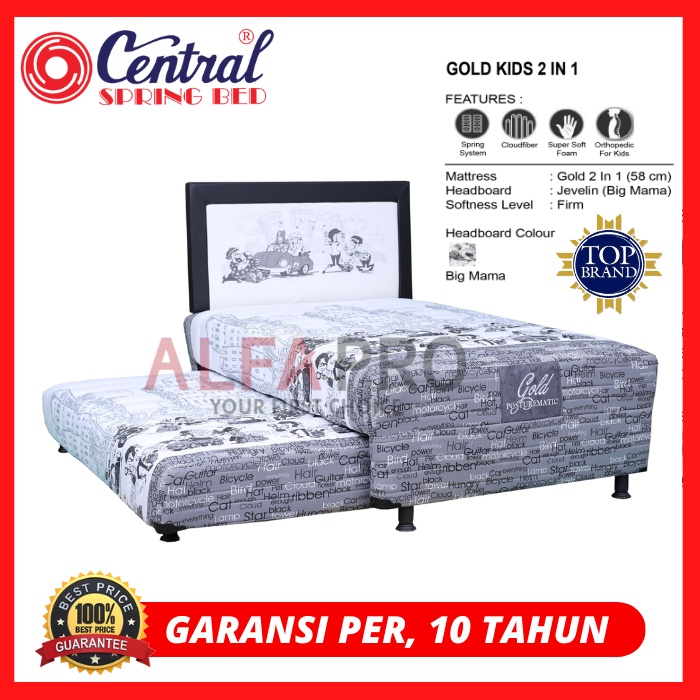 Kasur Sorong Anak Springbed Central 2 in 1 BIG MAMA sorong - Spring Bed Sorong Big mama